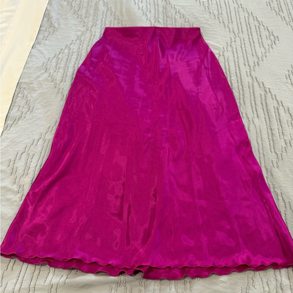 NWT Nicole Miller Vibrant Pink Skirt (skirt only) - Picture 2 of 6